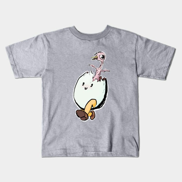 Happy Little Egg Kids T-Shirt by bransonreese